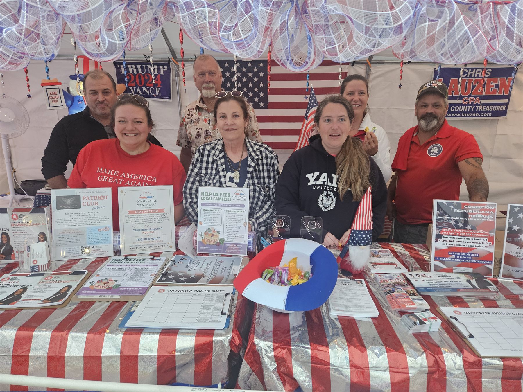 Kane County Republican supporters